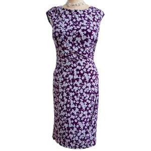 Lauren Ralph Lauren Floral Sheath Dress with Ruched side